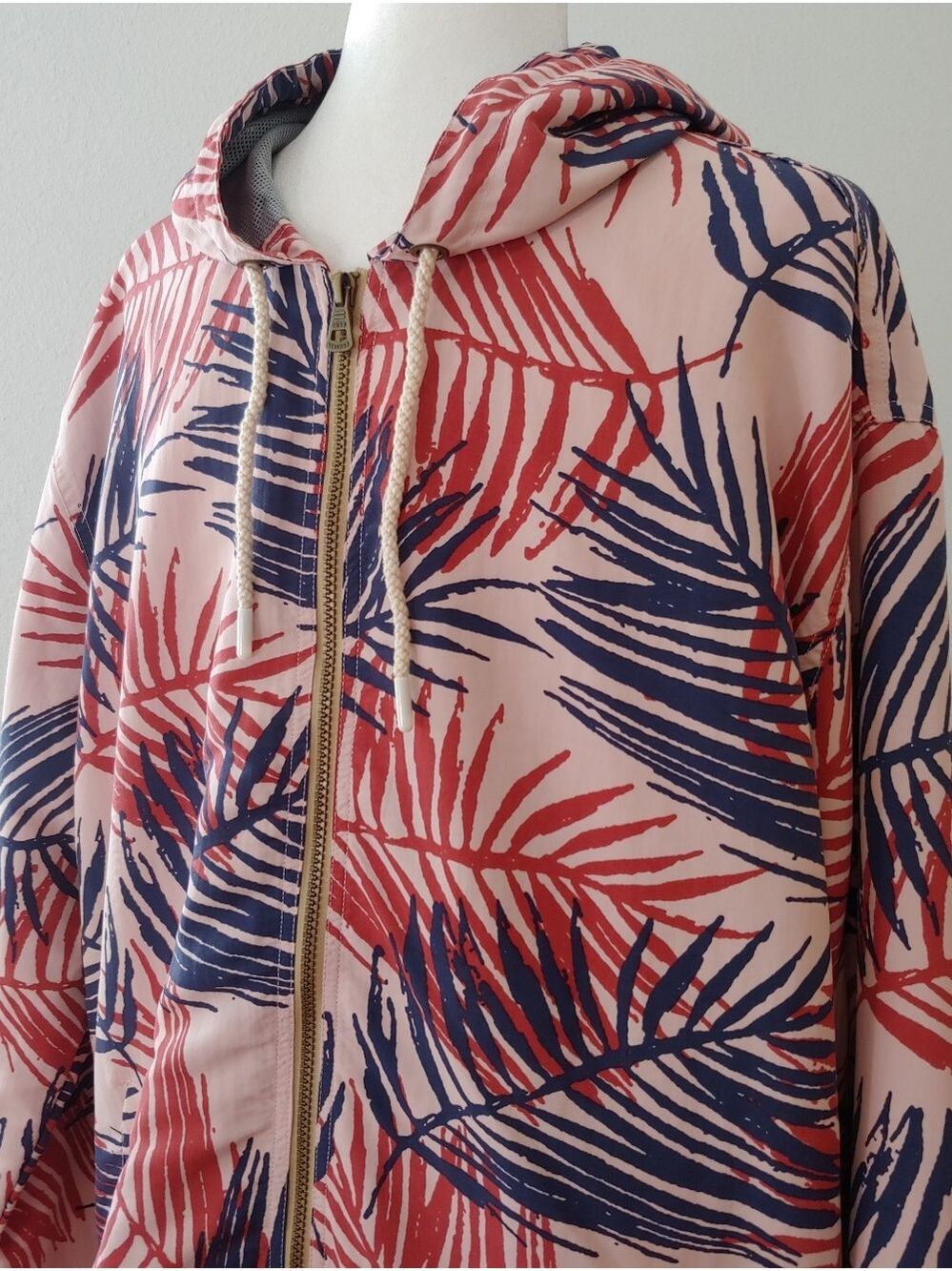 Men's Weatherproof Vintage Lotus Leaf Hooded Nylon Windbreaker Multi XL